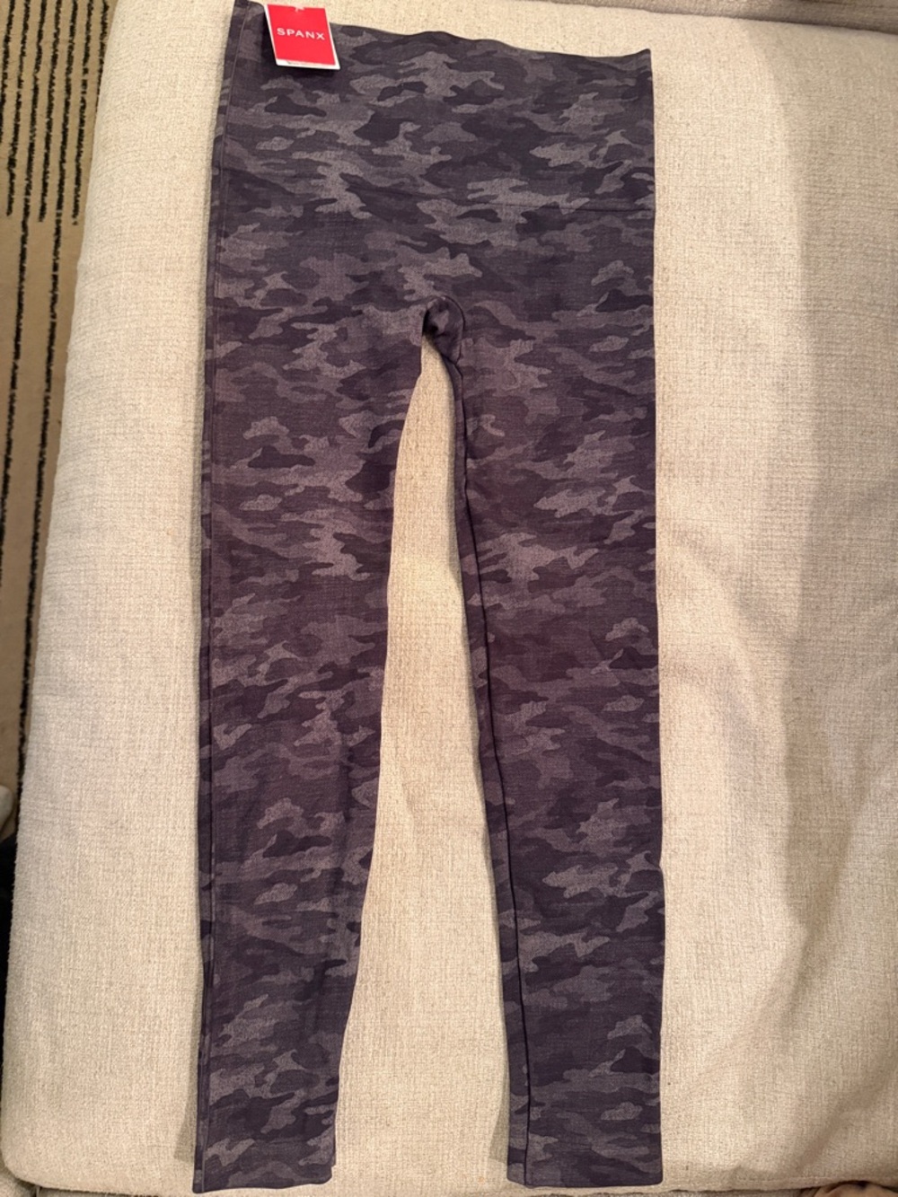 SPANX Black & Gray Camo Leggings